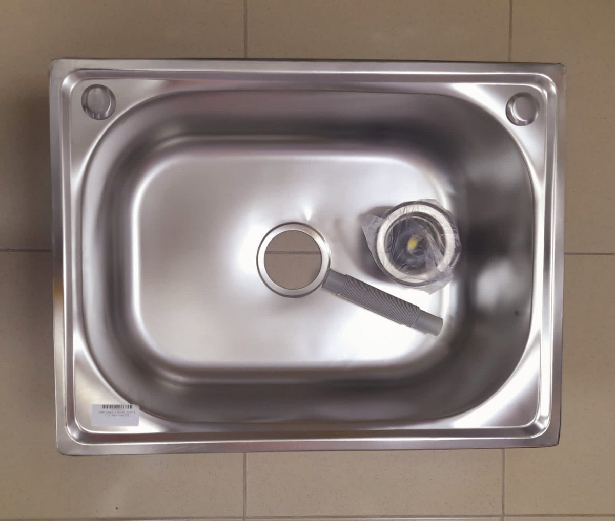 Sink Single Bowl 23.5" X 17.5" with Waste