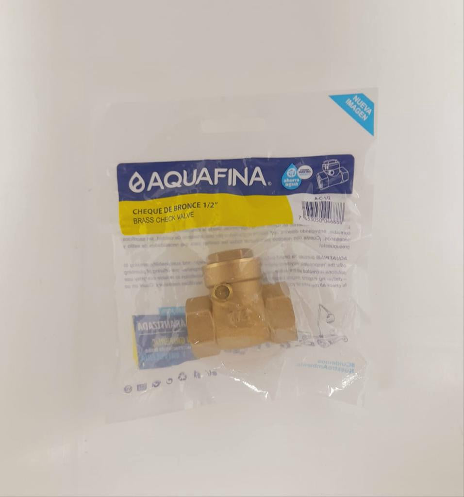 AQUAFINA BLUE Check Valve 1/2" Brass Aquafina Flapper A-C-1/2
