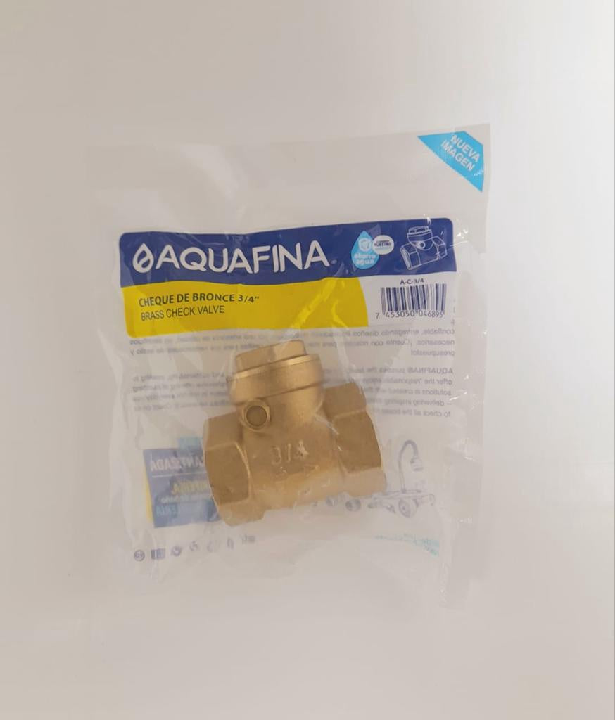 AQUAFINA BLUE Check Valve 3/4" Brass Aquafina Flapper A-C-3/4