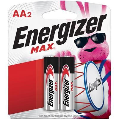 ENERGIZER Battery Aa Max Alkaline 2PK E91BP-2 Powerseal AA2