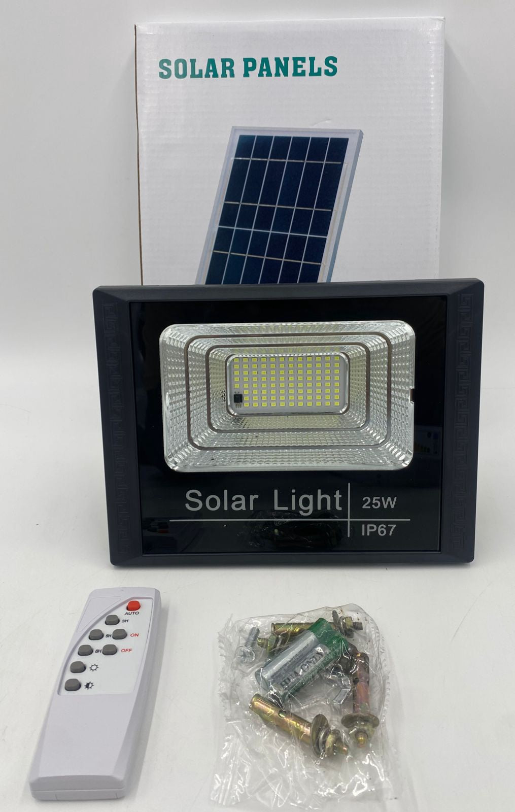 Lamp LED Solar Flood 25W IP67 with Solar Panel