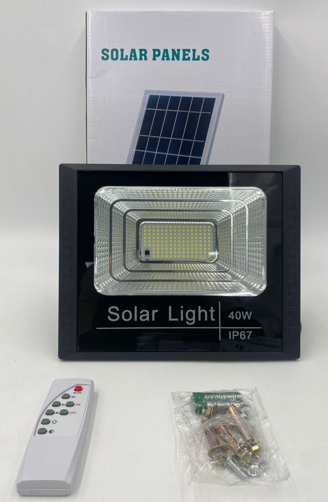Lamp LED Solar Flood 40W IP67 with Solar Panel