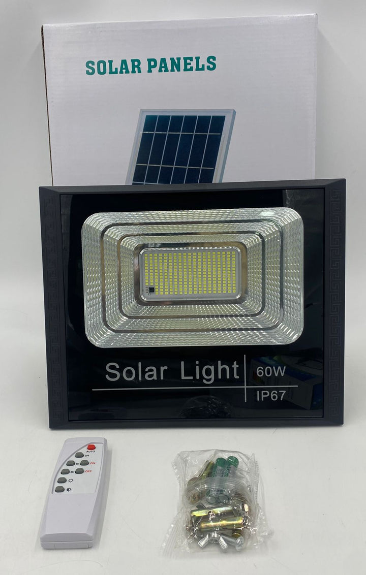 Lamp LED Solar Flood 60W IP67 with Solar Panel