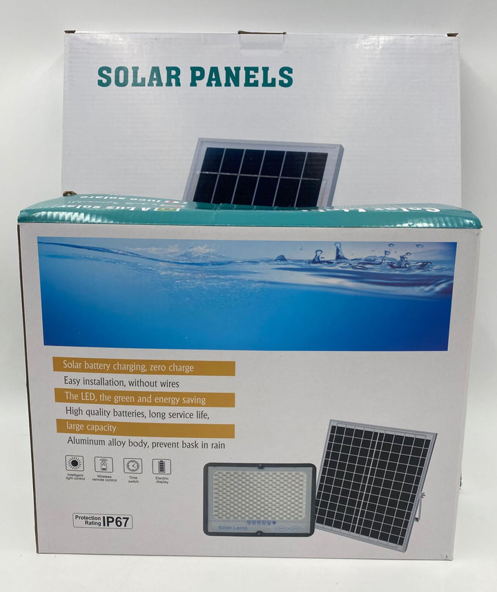 Lamp LED Solar Flood 200W IP67 with Solar Panel