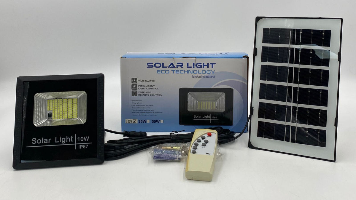 Lamp LED Solar Flood 10W Eco Technology IP66 with Panel