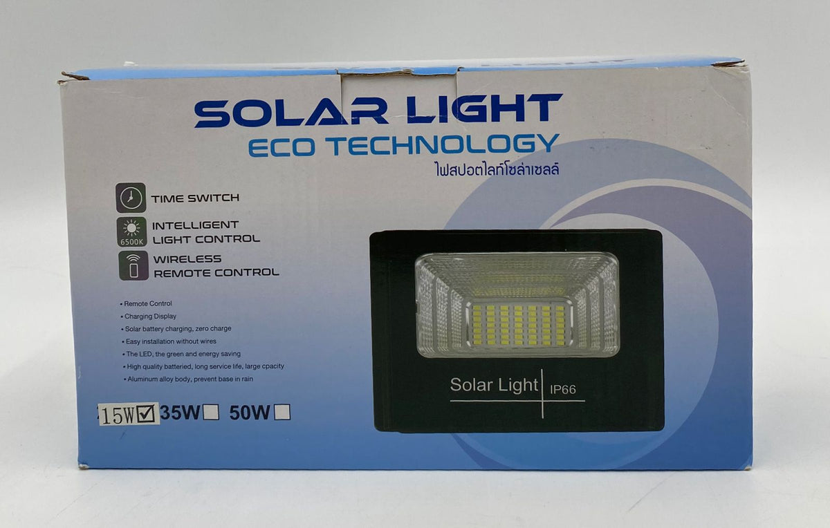 Lamp LED Solar Flood 15W Eco Technology IP66 with Panel