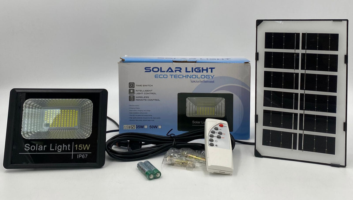 Lamp LED Solar Flood 15W Eco Technology IP66 with Panel