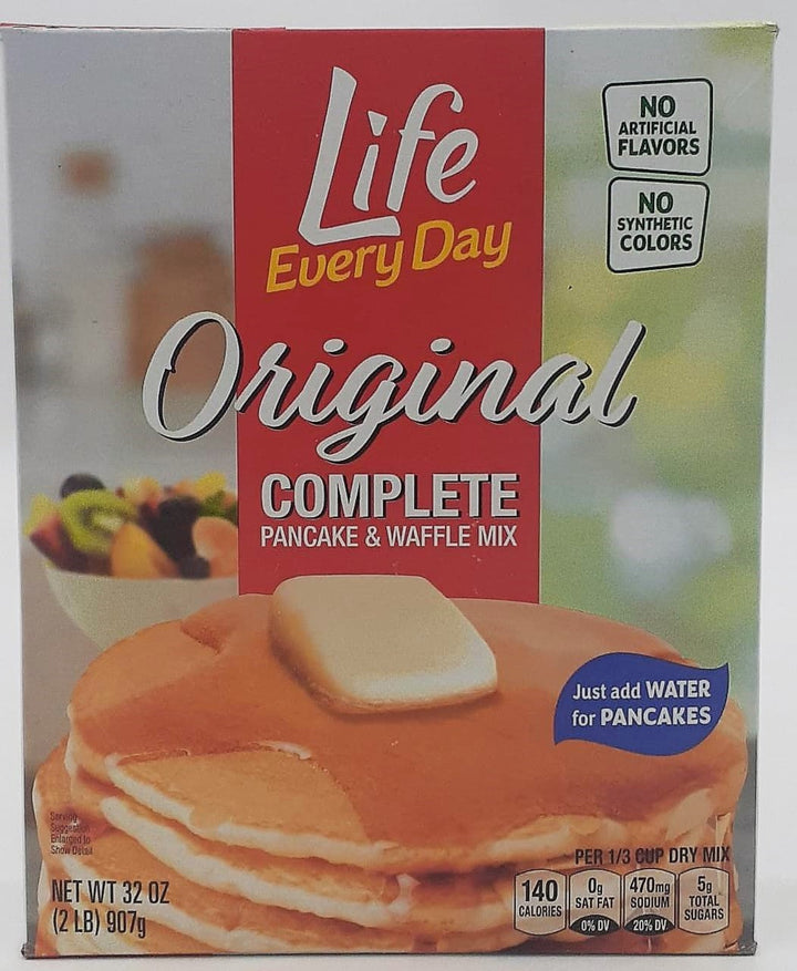 LIFE EVERY DAY Original Complete Pancake & Waffle Mix 32OZ 907G