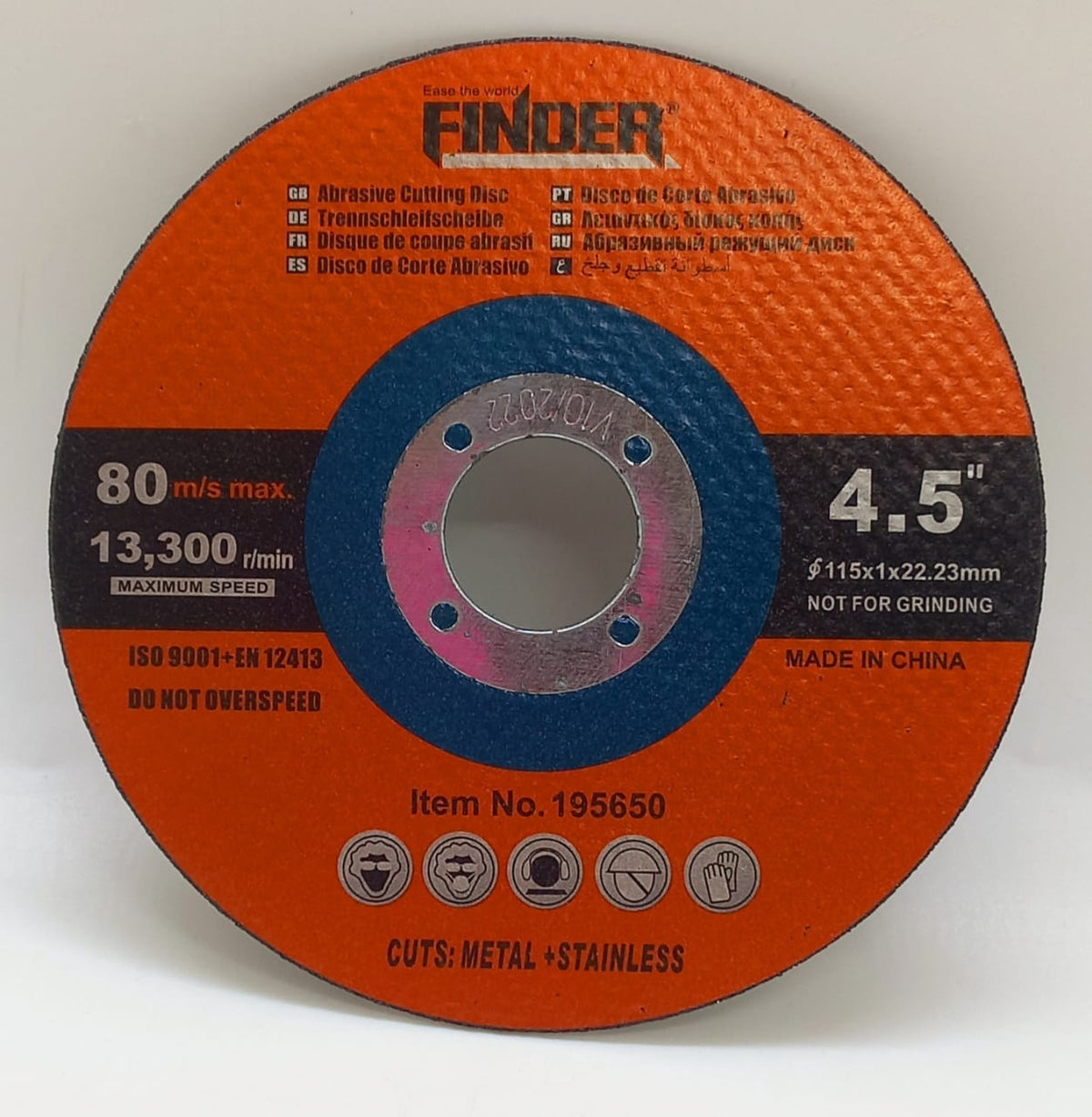 FINDER Disc 4 1/2" Metal Cutting 115X1X22.23MM #195650