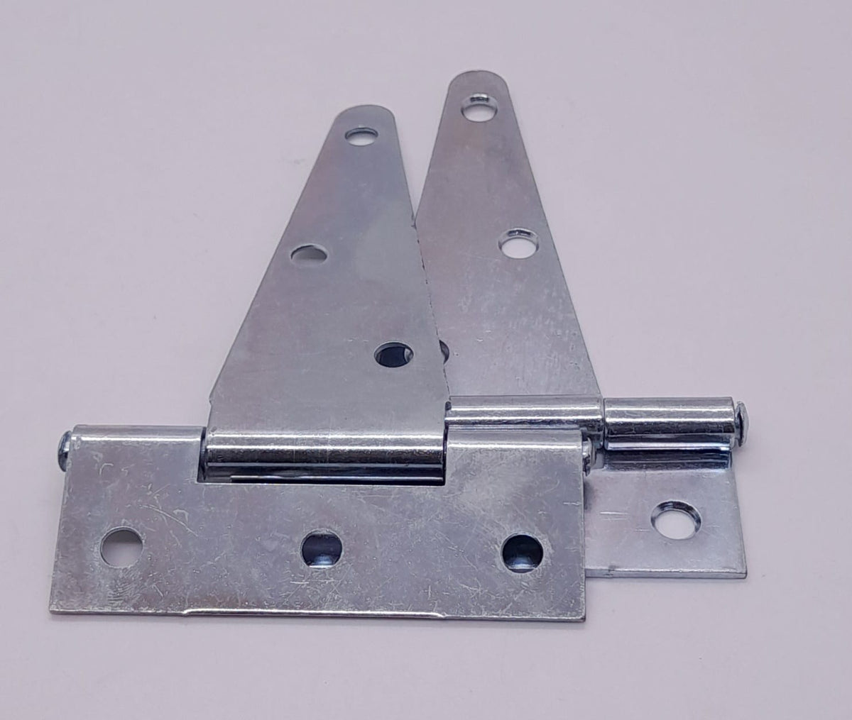 Tee Hinges 4" Galvanised Chrome Pair