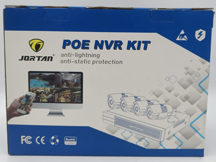 JORTAN Security Camera Kit 4-PORT Nvr 82016POE48V-4