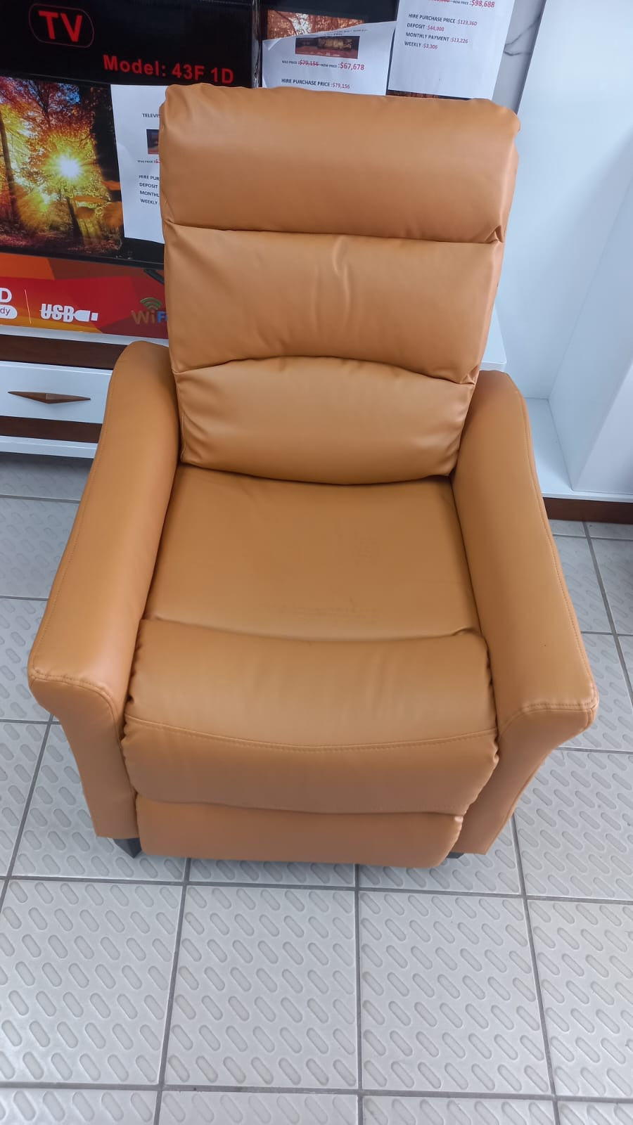 Chair Recliner 346681 Brown