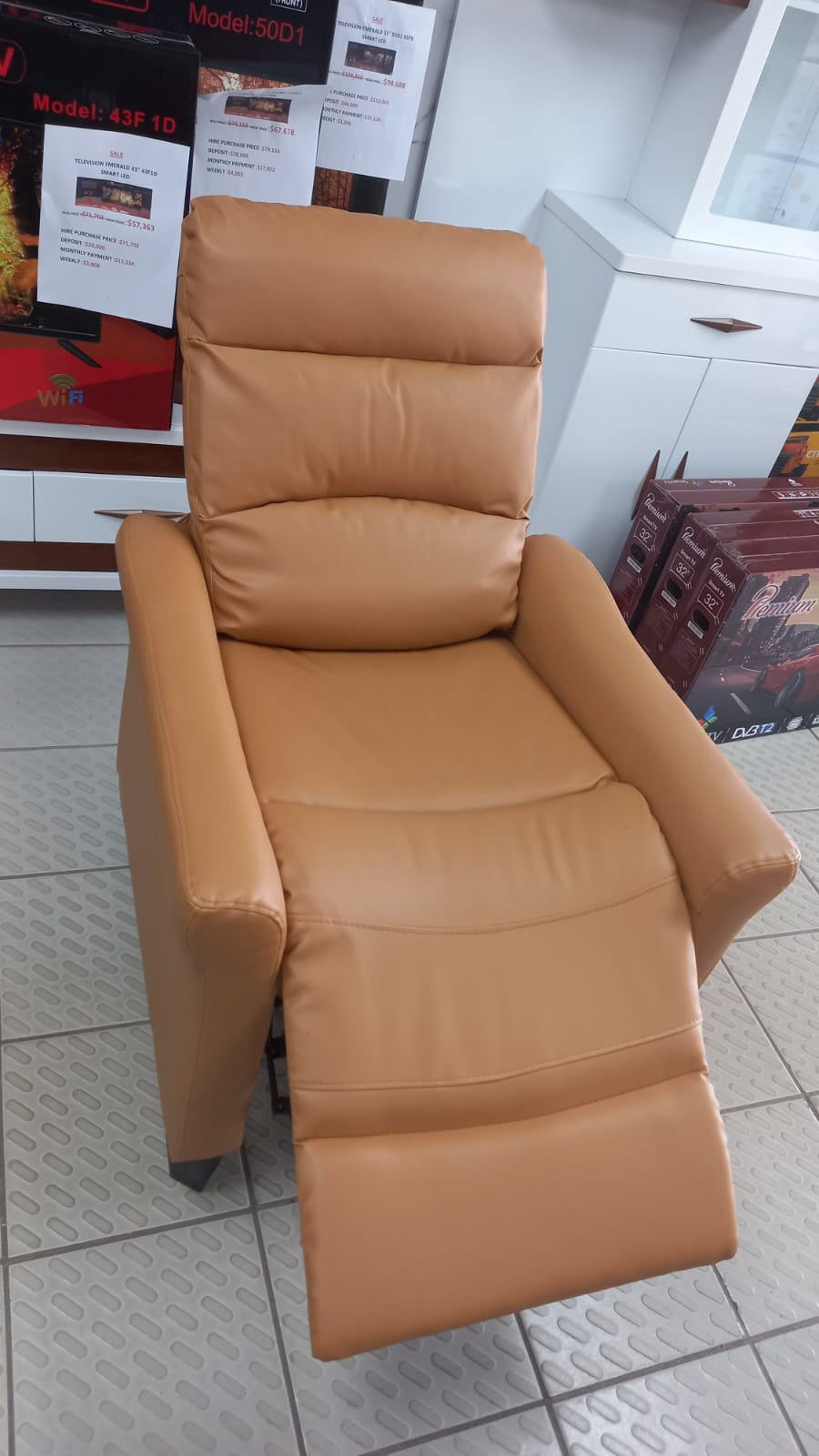 Chair Recliner 346681 Brown