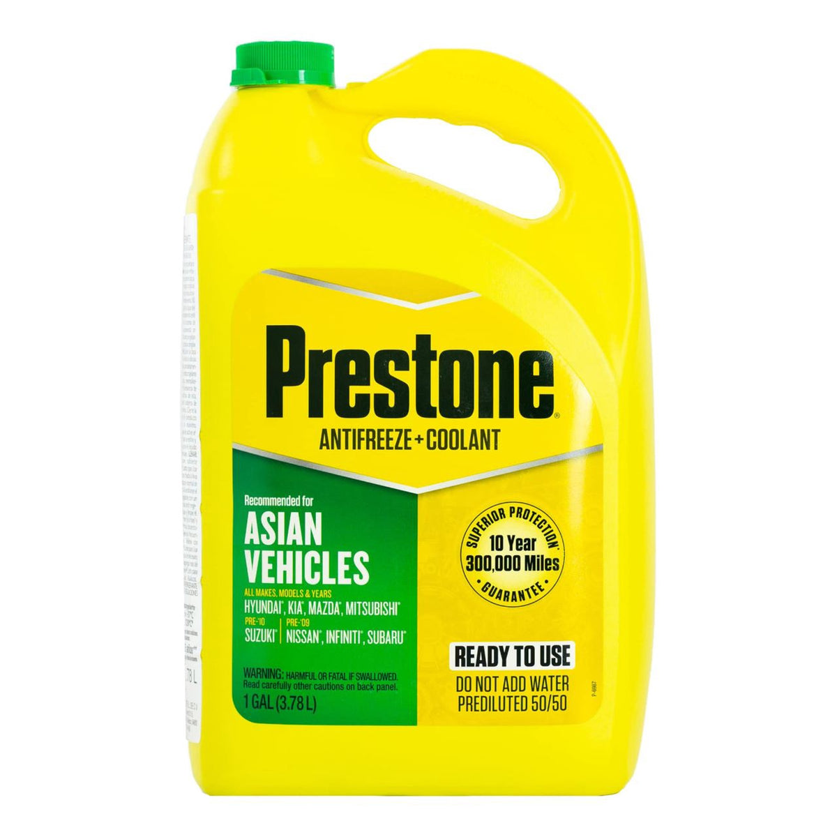 PRESTONE Coolant + Antifreeze Asian Vehicles Green Cap Gal AF6600