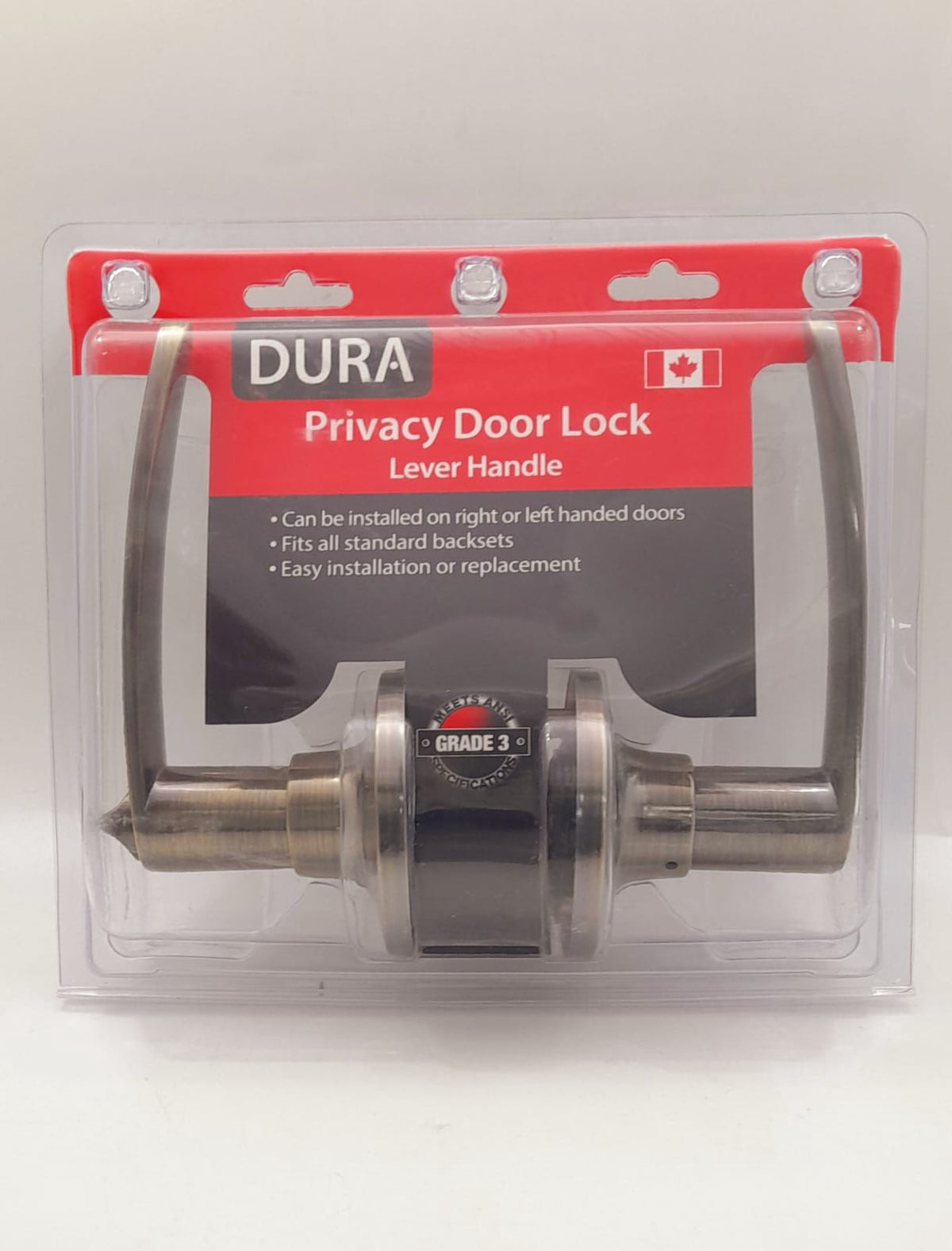DURA Lock Privacy Lever Ab #6491BK-ABVP