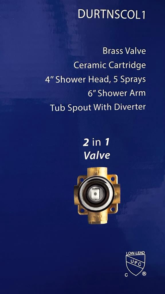 DURAFLOW Tub & Shower Mixer Colorado DURTNSCOL1