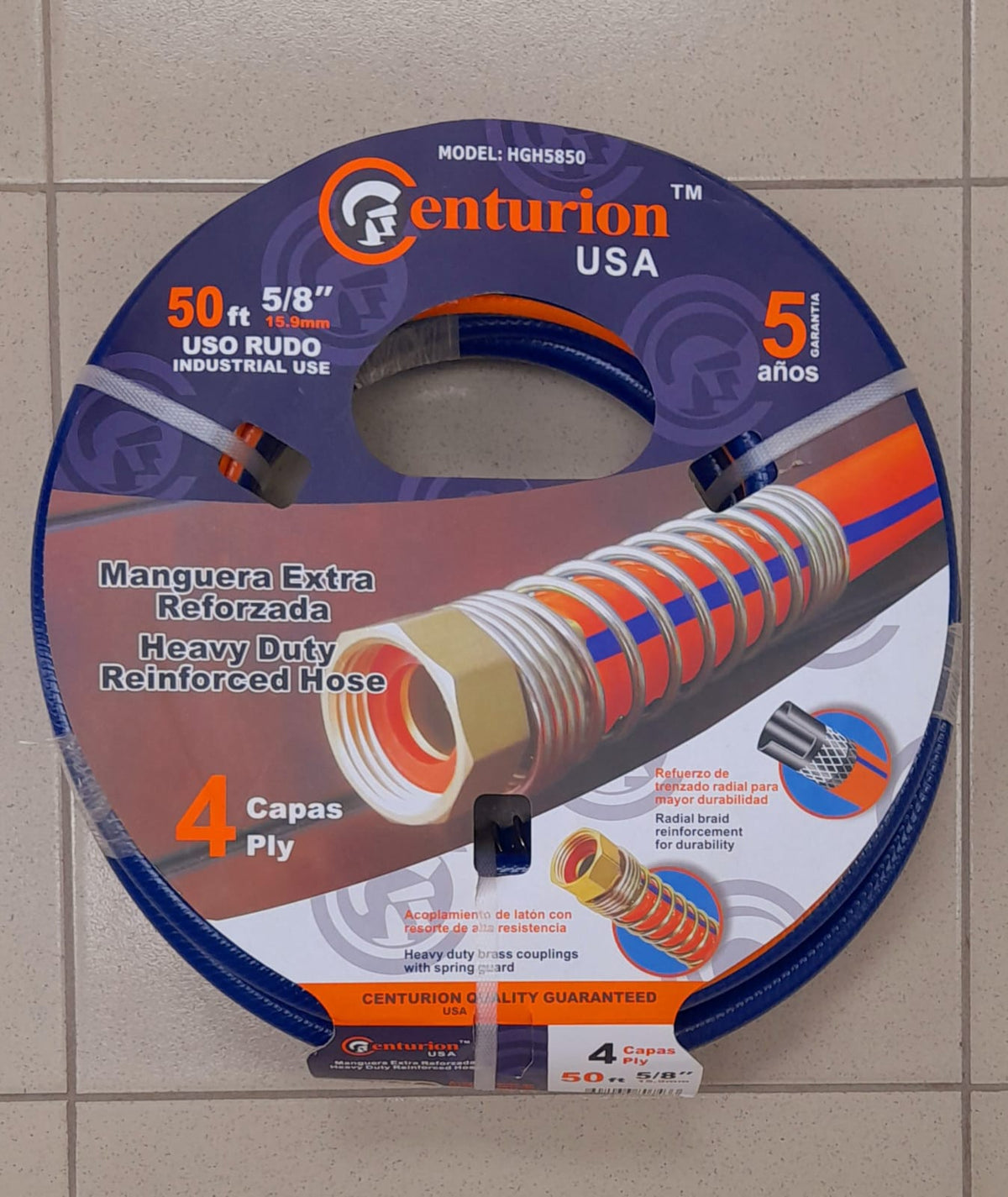 CENTURION Hose 5/8" X 50' Orange #HGH5850 H.d