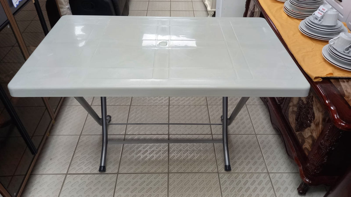 Plastic Table Folding 70X120 Eco White Made IN Turkiye