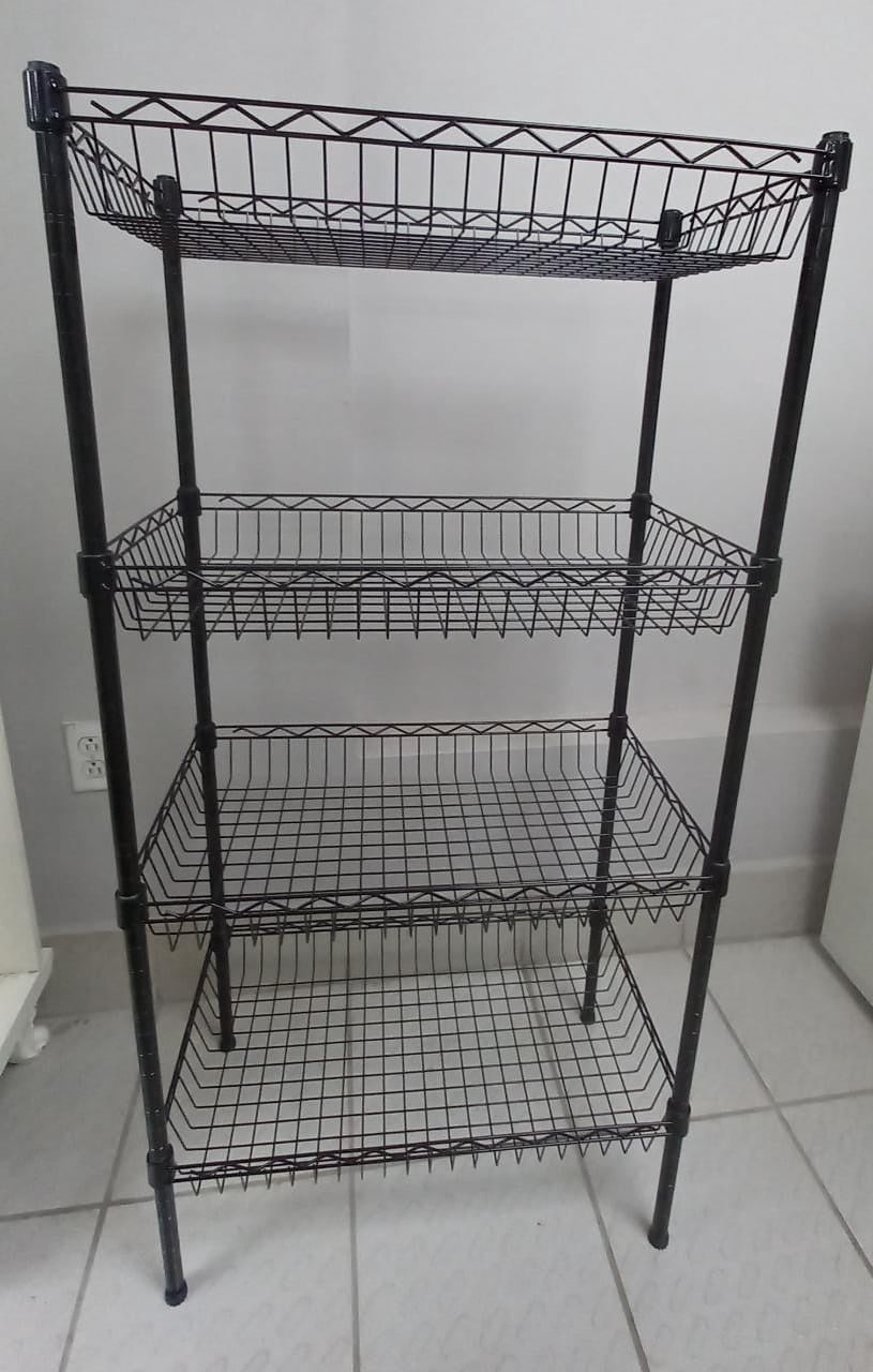 Storage Rack Metal KT88-1015B 4-SHELVES