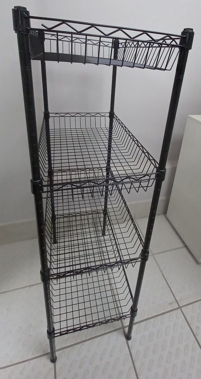 Storage Rack Metal KT88-1015B 4-SHELVES