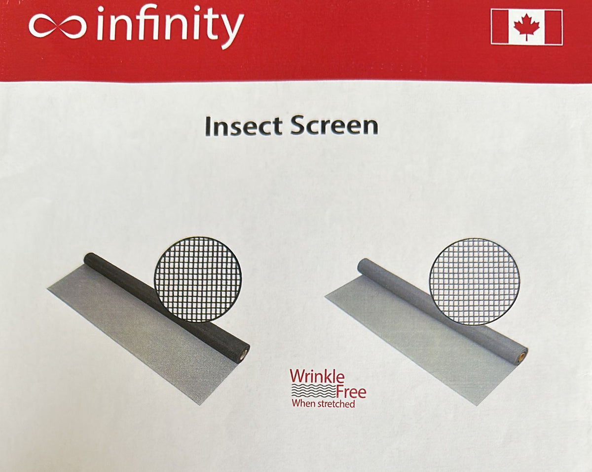 INFINITY Mesh Safe Insect Screen Fibreglass Black 36" X 100' Roll INFSG36100B