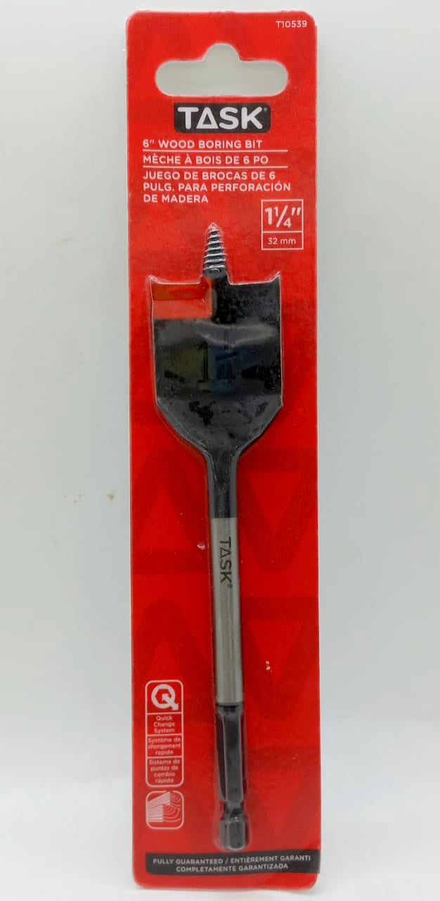 TASK Drill Bit Flat Wood 1 1/4" T10539