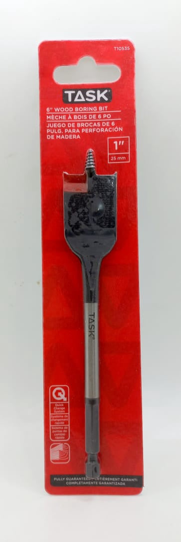 TASK Drill Bit Flat Wood 1" T10535