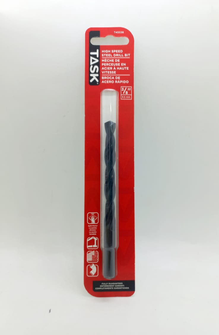TASK Drill Bit Metal Hss 3/8" T40038