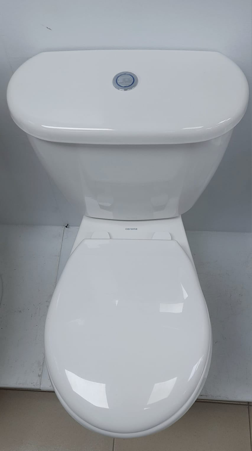 Toilet Set Corona P-TRAP C/C Closed Coupled White Comp