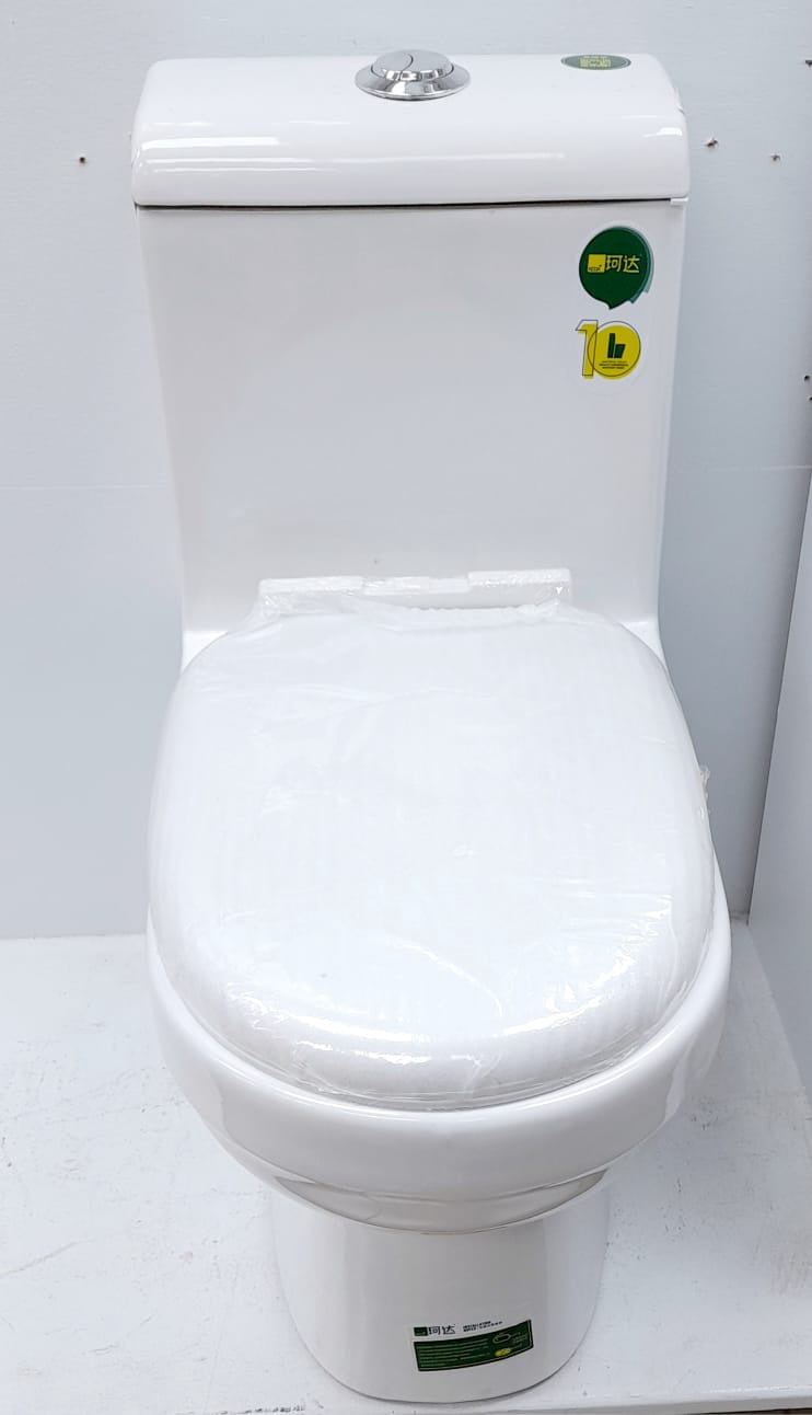 Toilet Set Keda 1PC P/TRAP White Push Button