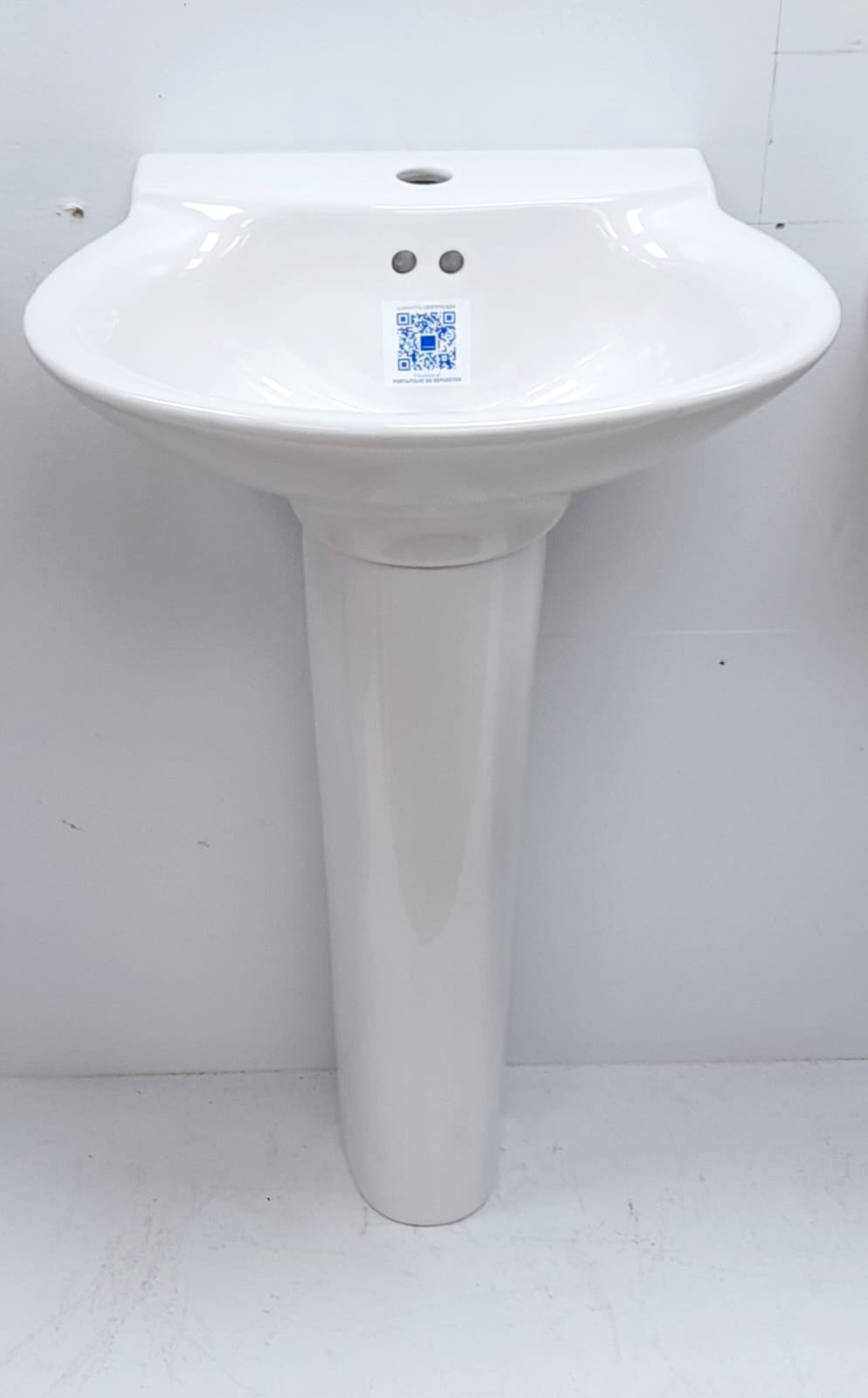 Sink Ware Corona White W/PEDESTAL 1 Hole