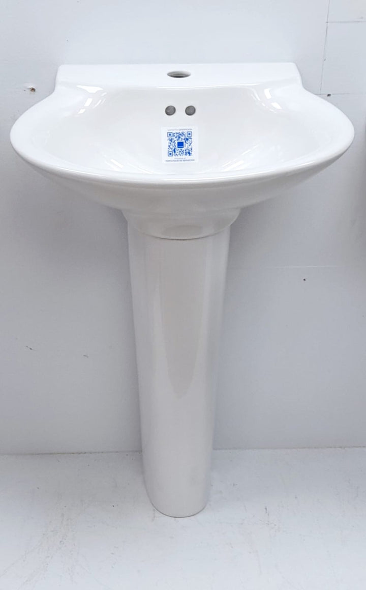 Sink Ware Corona White W/PEDESTAL 1 Hole
