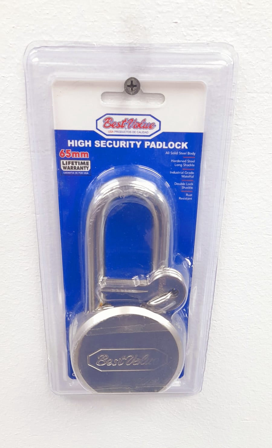 BEST VALUE Padlock 65MM Long Shackle #C17019