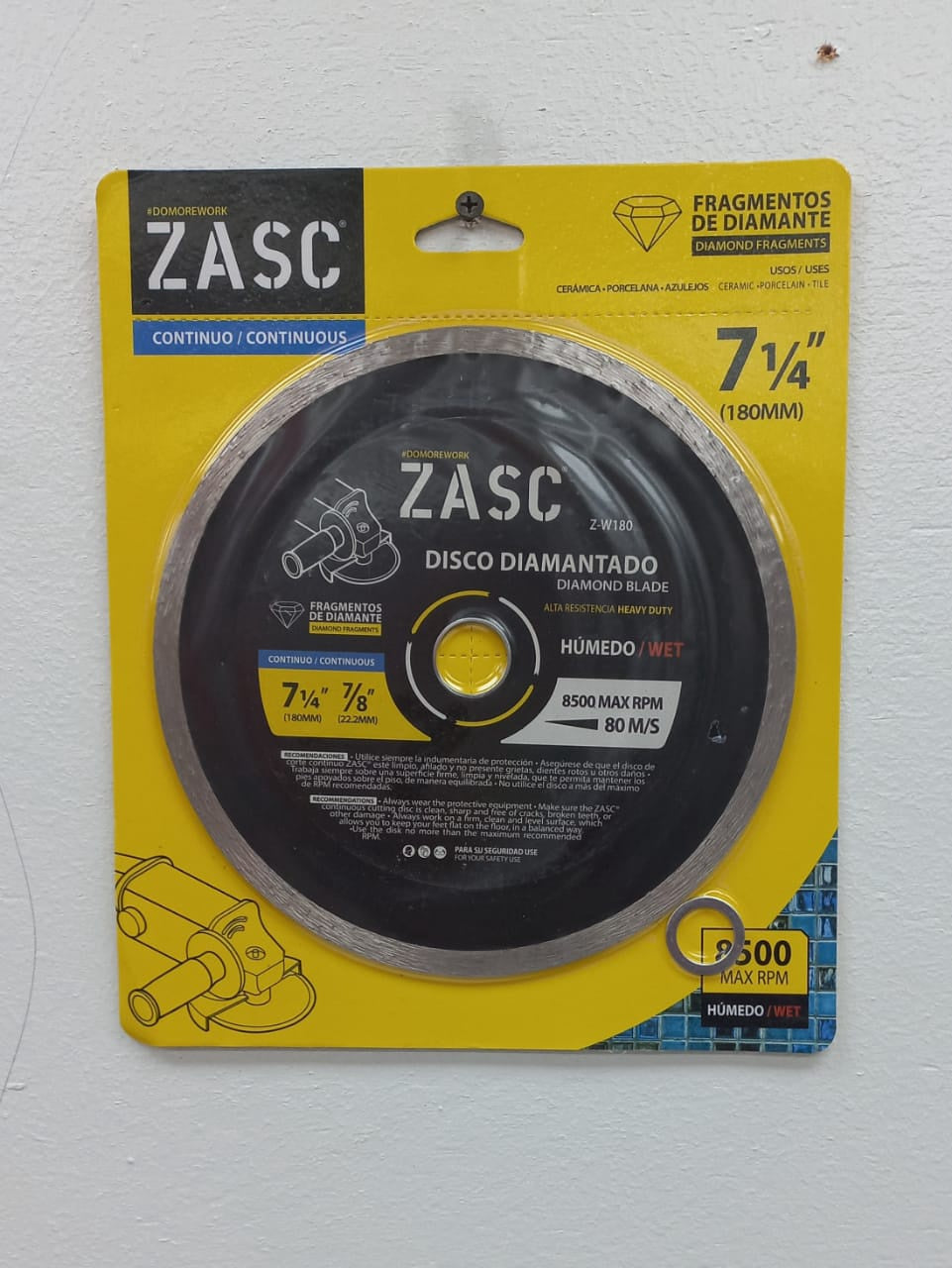 ZASC Disc 7 1/4" X 7/8" Diamond Continuous Z-W180