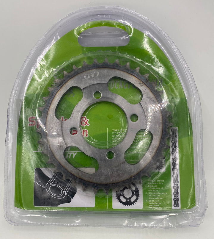 M/CYCLE Sprocket / Chain Set 110 Fox DY-100 45# 428H-110L 14T-37T CD110