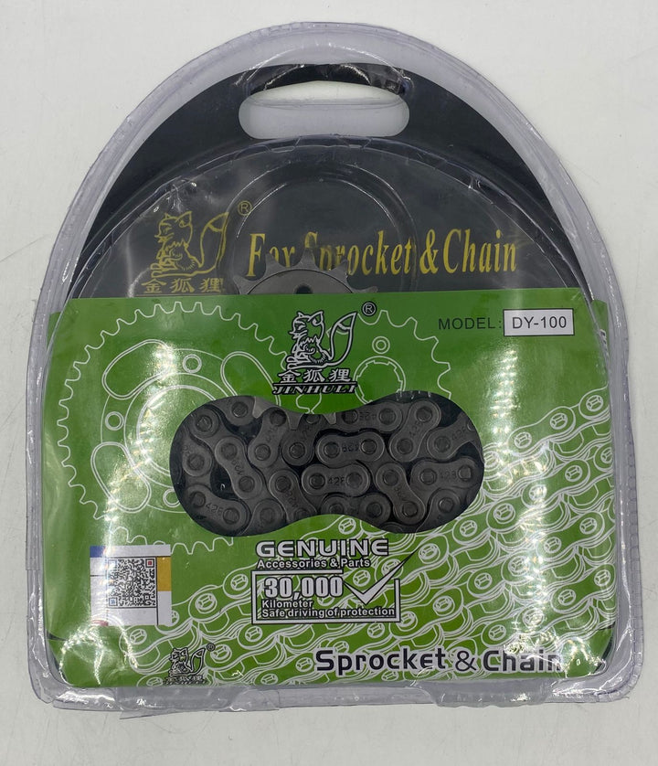 M/CYCLE Sprocket / Chain Set 110 Fox DY-100 45# 428H-110L 14T-37T CD110