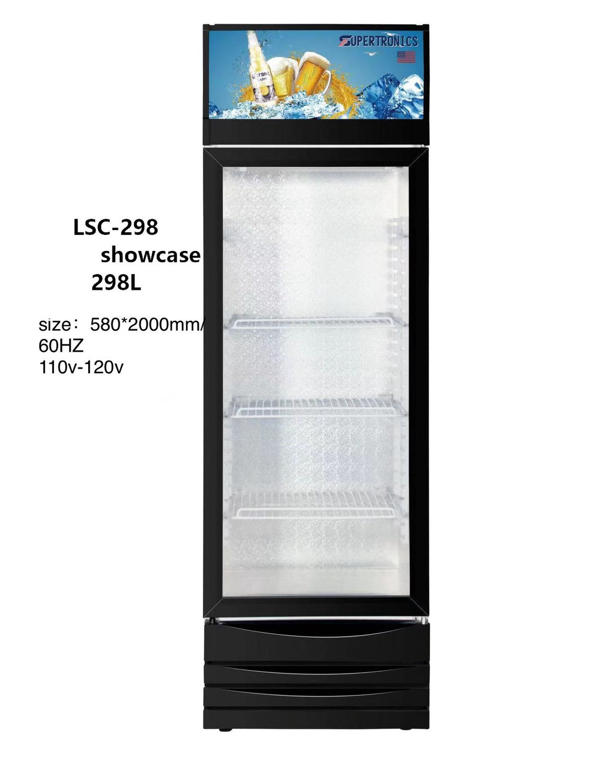 SUPERTRONICS Cooler Display SC-298 LSC-298 10.5CF
