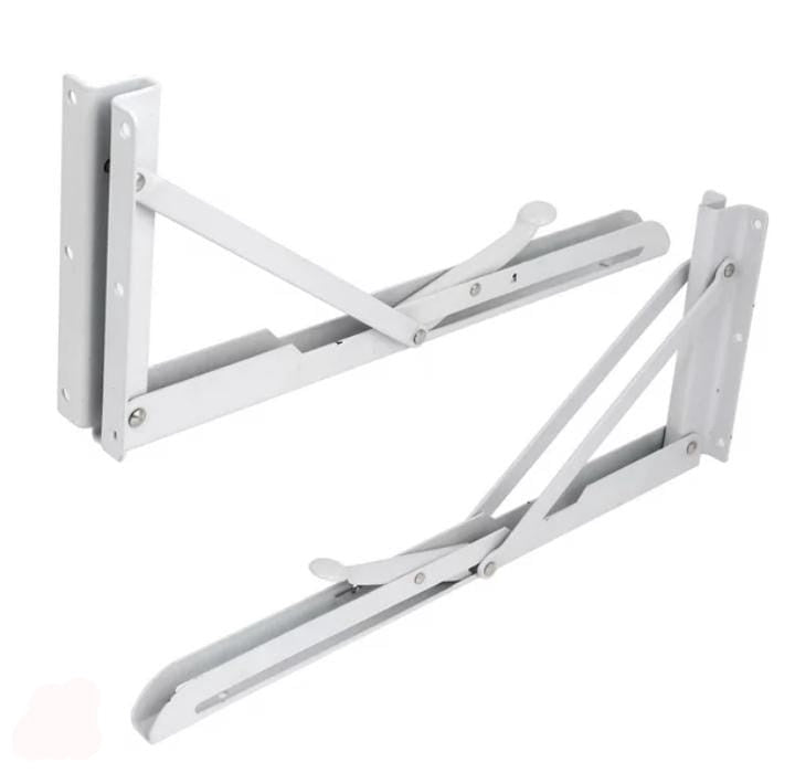 Shelf Bracket Fold Retractable 14" White