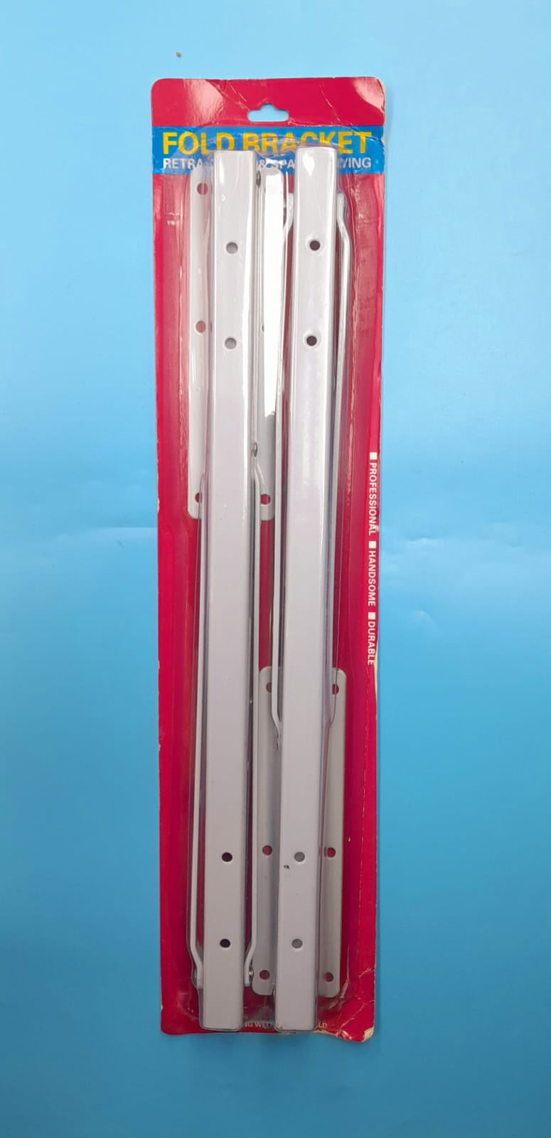 Shelf Bracket Fold Retractable 16" White