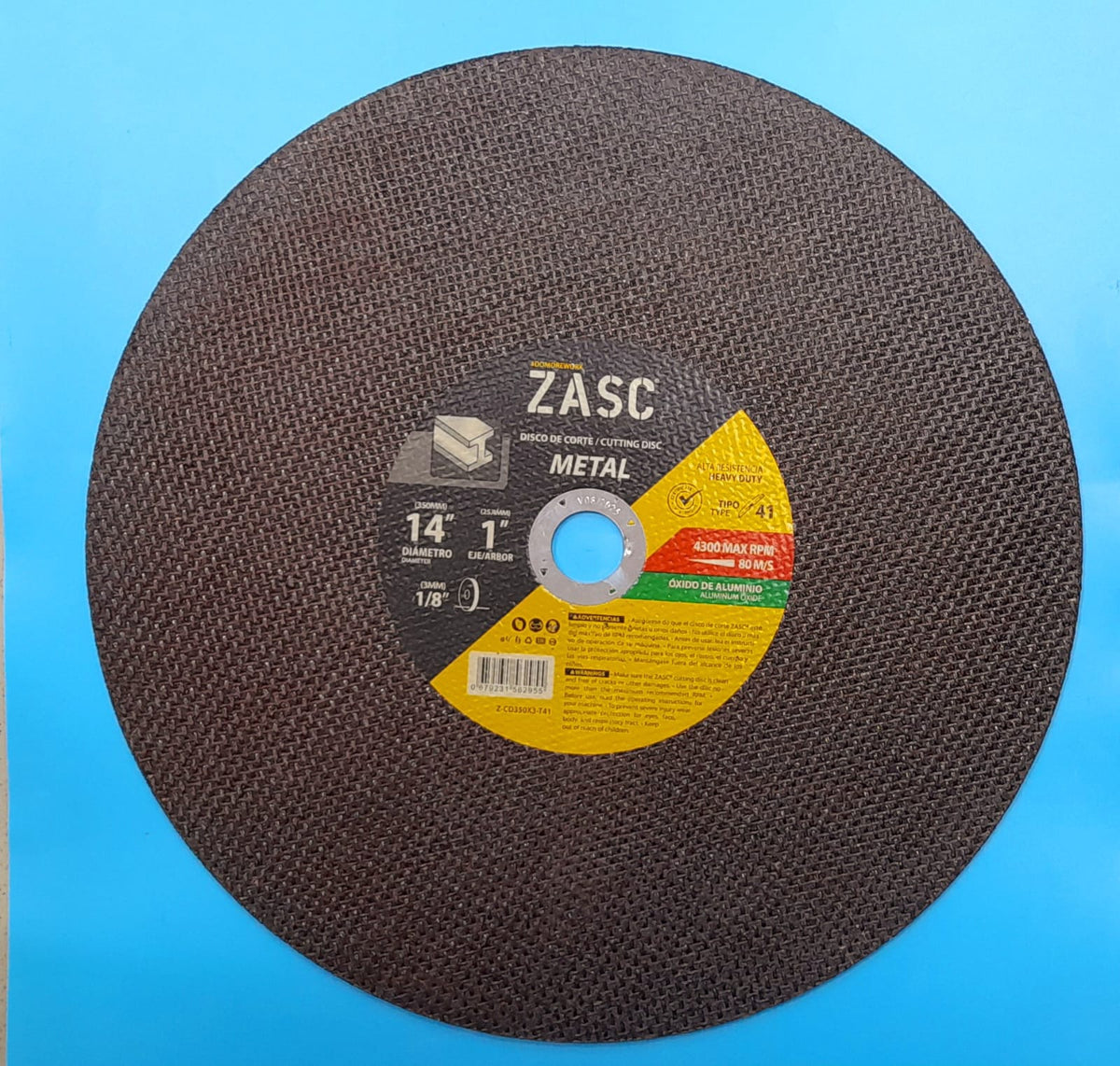 ZASC Disc 14" X 1/8" Metal Cutting 1" Z-CD350X3-T41