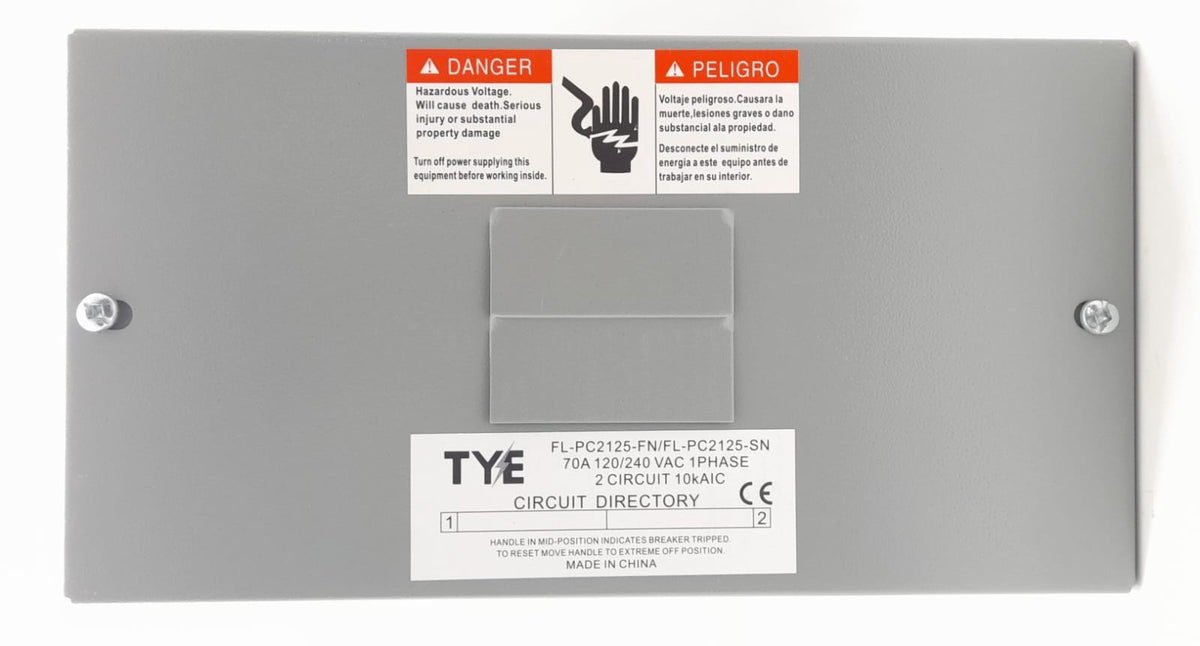 TYE Breaker Panel 2 X 4 70AMP Surface Type