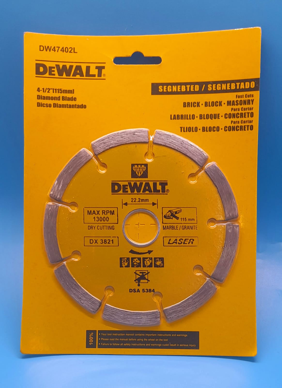 DEWALT Disc 4 1/2" Diamond DW47402L / Smooth / Smooth / Smooth / Smooth / Smooth