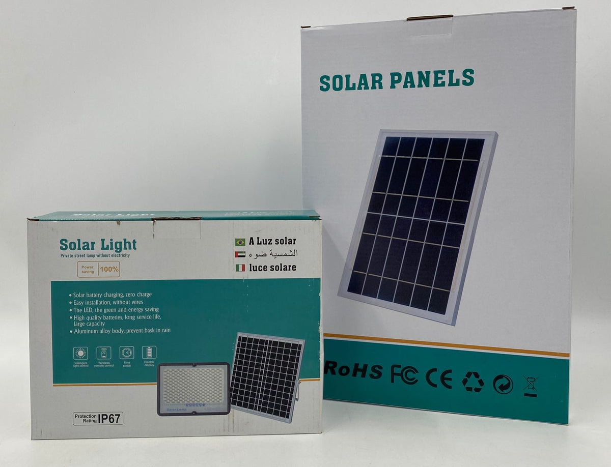 Lamp LED Solar Flood 100W IP67 with Solar Panel