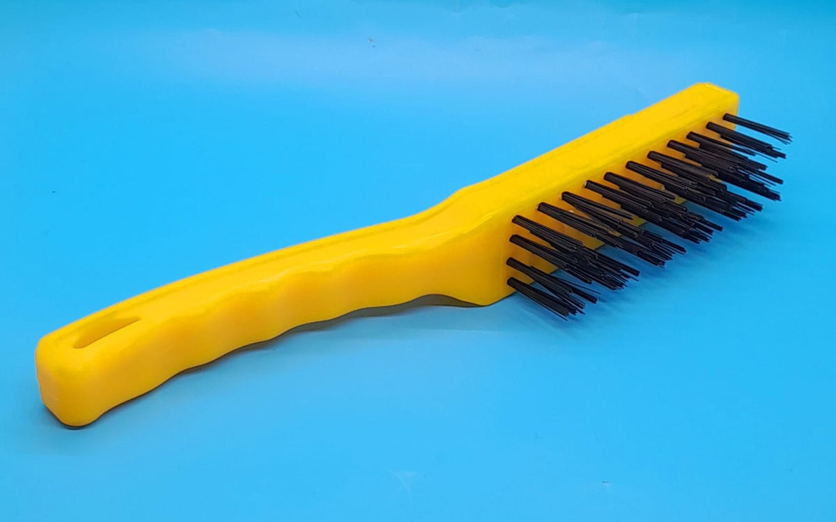 Wire Brush 4 Row Yellow Plastic