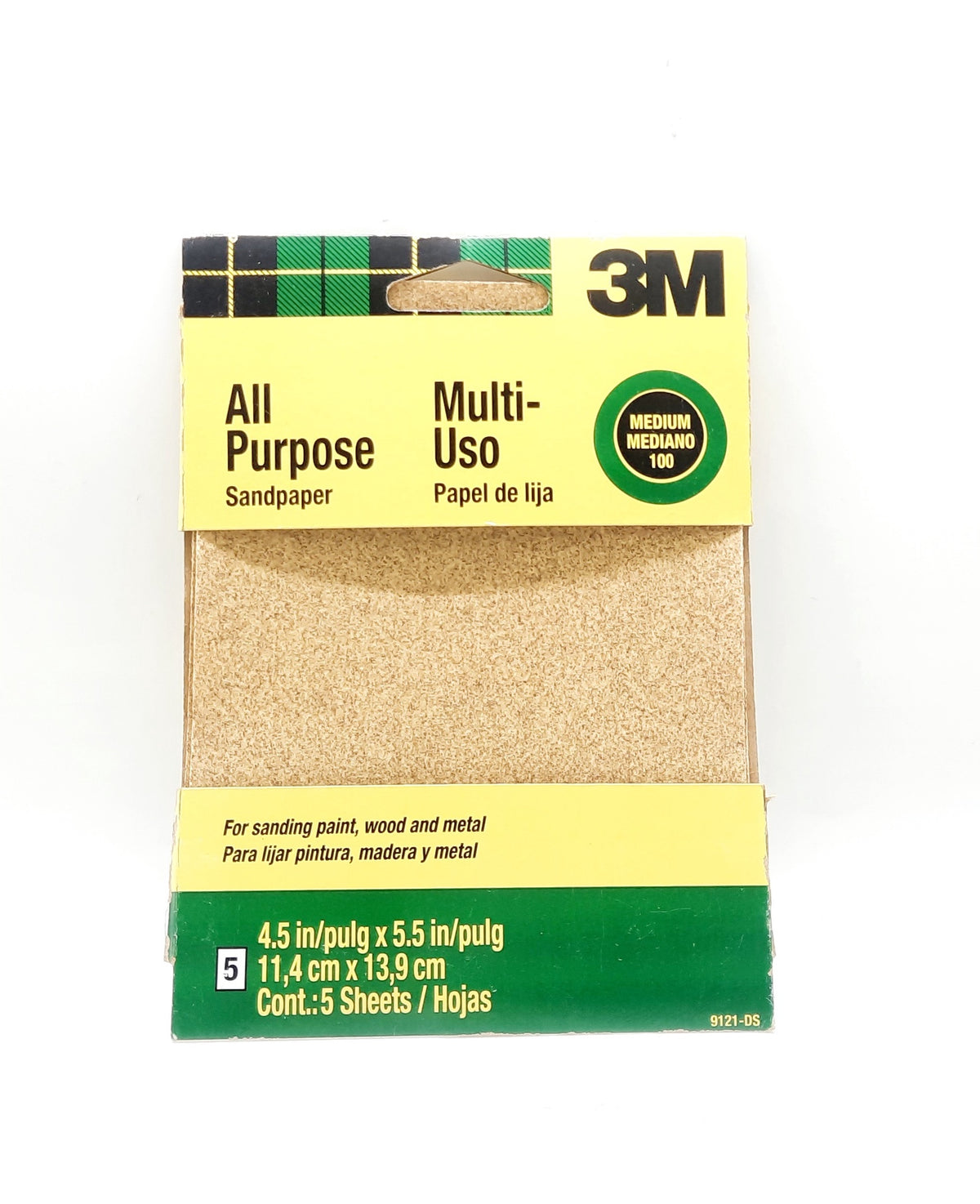 Sand Paper 5PCS 3M #100G All Purpose Pk