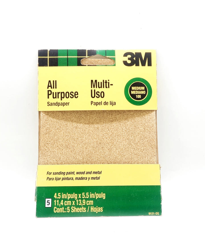 Sand Paper 5PCS 3M #100G All Purpose Pk