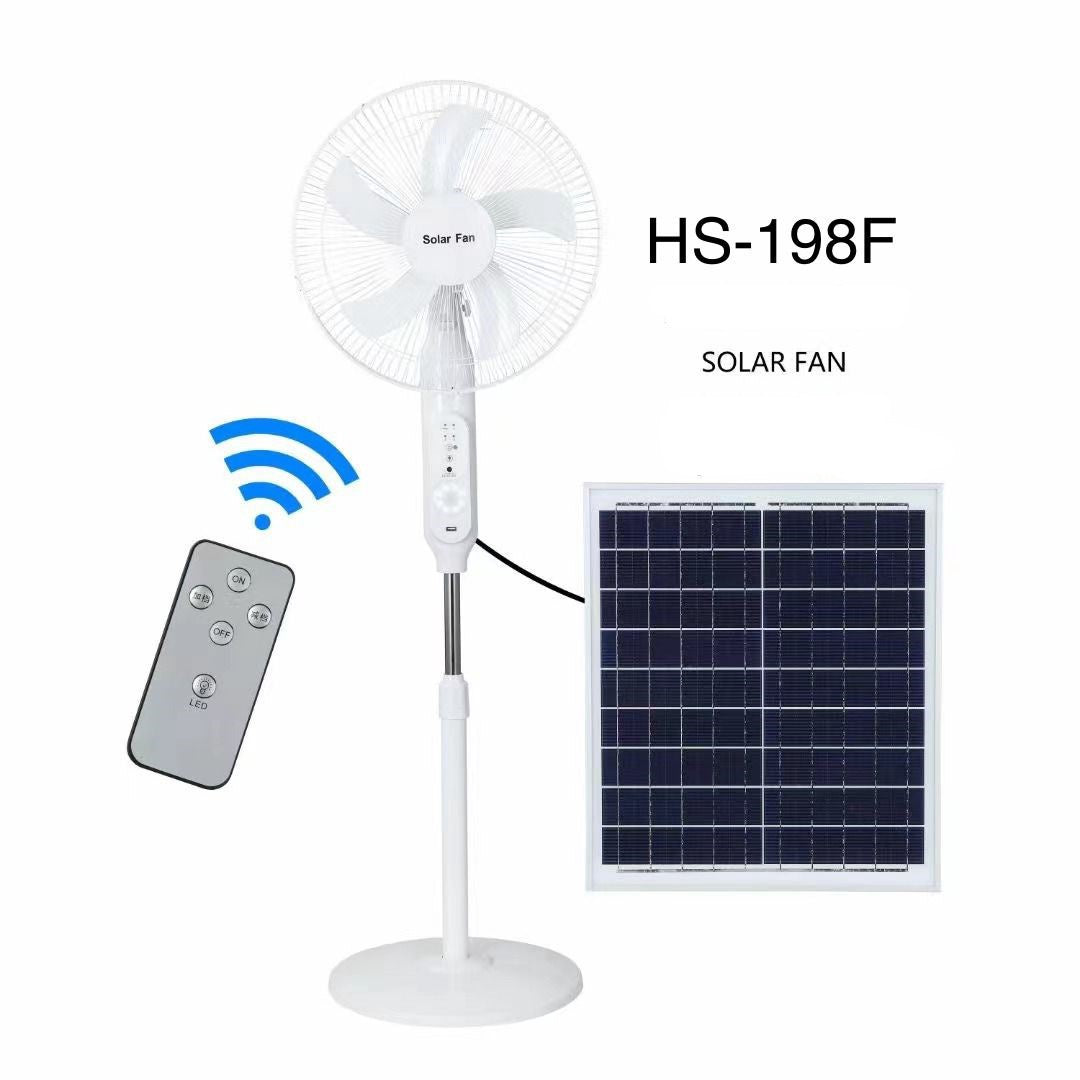 SUPERTRONICS Fan 16" HS-198F Solar Rechargeable Floor AC/DC