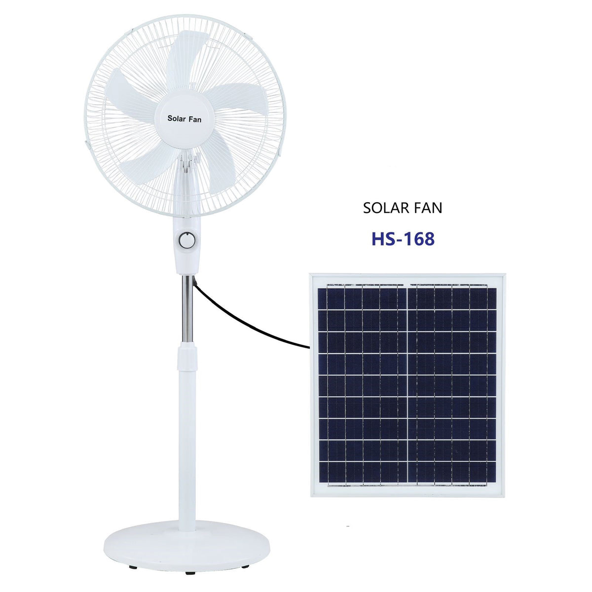 SUPERTRONICS Fan 16" HS-168 Solar Rechargeable Floor AC/DC