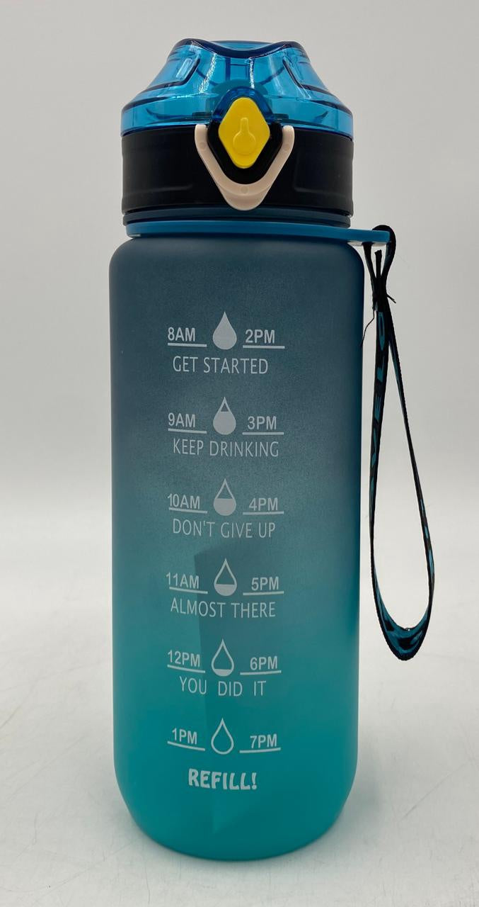 GENERIC Water Bottle 2252P Two Tone Plastic 800ML 7 X 23.2CM Large / White Base