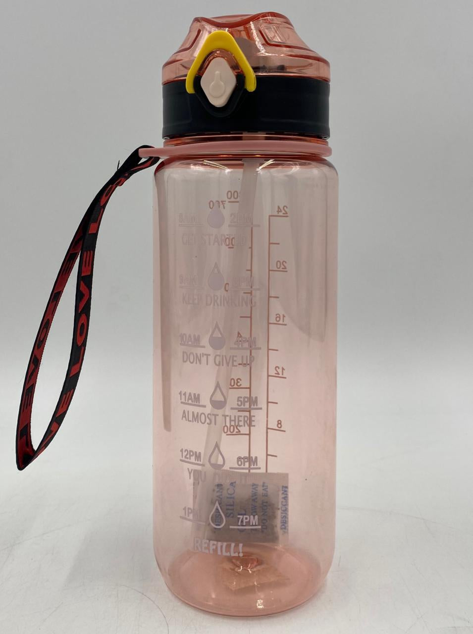 GENERIC Water Bottle 2252 Clear Plastic 800ML 7 X 23.2CM Large / White / Black / White / Pink